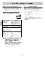 Preview for 10 page of LG LFRF0222S Owner'S Manual & Cooking Manual