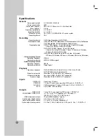 Preview for 68 page of LG LH-RH9500P Owner'S Manual