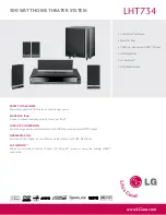 LG LHT734 Specifications preview