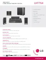 LG LHT764 Specifications preview