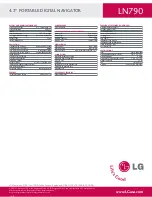 Preview for 2 page of LG LN790 Series Specifications