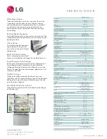 Preview for 2 page of LG LRFD22850 series Specifications