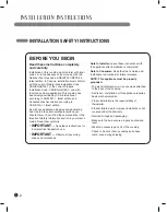 Preview for 2 page of LG LSCG306 Series Installation Manual