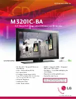 Preview for 1 page of LG M3201C-BA -  - 32" LCD Flat Panel Display Specifications