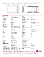 Preview for 2 page of LG M3201C-BA -  - 32" LCD Flat Panel Display Specifications