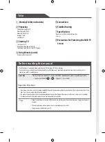 Preview for 2 page of LG MFL71751710 Owner'S Manual