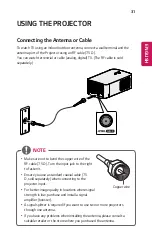 Preview for 31 page of LG MiniBeam PF1500W Owner'S Manual
