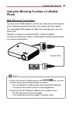 Preview for 99 page of LG MiniBeam PW1000G.AEK Owner'S Manual