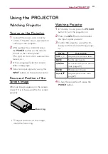 Preview for 20 page of LG PB62G Owner'S Manual