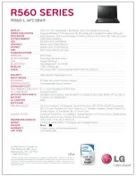 Preview for 2 page of LG R560-L.AFC3BA9 Specifications