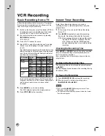 Preview for 44 page of LG RC897T -  - DVDr/ VCR Combo Owner'S Manual