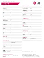 Preview for 2 page of LG SP520 Specifications