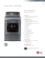 Preview for 1 page of LG SteamDryer DLEX5101 Brochure & Specs