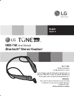 LG TONE PRO HBS-760 User Manual preview