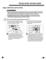 Preview for 19 page of LG Tromm DLE5955G User'S Manual & Installation Instructions