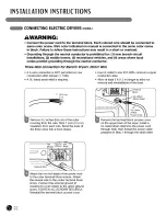 Preview for 22 page of LG Tromm DLE5955G User'S Manual & Installation Instructions