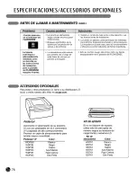 Preview for 76 page of LG Tromm DLE5955G User'S Manual & Installation Instructions