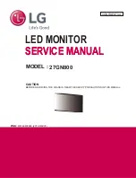 Preview for 1 page of LG UltraGear 27GN800 Service Manual