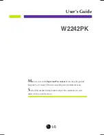 Preview for 1 page of LG W2242PK User Manual