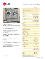 Preview for 2 page of LG WM2233H Series Specifications