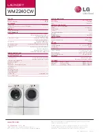 Preview for 2 page of LG WM2240CW Specifications