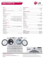 Preview for 2 page of LG WM2250CW Specifications