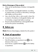 Preview for 13 page of lidl 354163 2010 Operation And Safety Notes