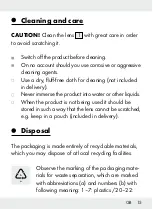 Preview for 15 page of lidl 354163 2010 Operation And Safety Notes