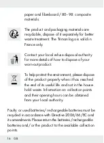 Preview for 16 page of lidl 354163 2010 Operation And Safety Notes