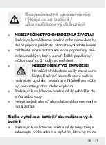 Preview for 71 page of lidl 354163 2010 Operation And Safety Notes