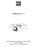 Liesegang ddv 1111 User Manual preview