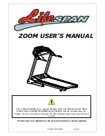 Preview for 1 page of Life Span ZOOM User Manual