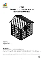 Preview for 1 page of LifeSpan Kids BANDICOOT CUBBY HOUSE PE85 Owner'S Manual