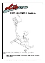 LifeSpan EXER 65 Owner'S Manual preview