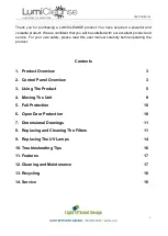 Preview for 2 page of Light Efficient Design LumiCleanse LC-UVC-AIR-350 User Manual