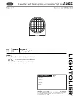 Lightolier Calculite AL4CC Specification preview