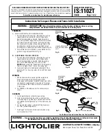 Preview for 1 page of Lightolier Compact Fluorescent Frame-In Kit Instructions