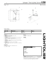 Lightolier Lytespan 6350 Specification preview