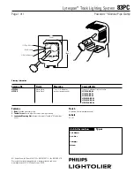 Preview for 1 page of Lightolier Lytespan 83PC Specification