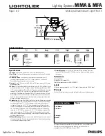 Lightolier MFA Specifications preview