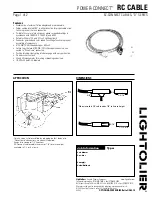 Lightolier POWER-CONNECT RC CABLE Specification preview