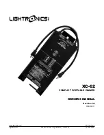 Preview for 1 page of Lightronics XC-62 Owner'S Manual