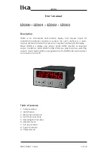 Lika LD30 Series User Manual preview