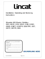 Lincat GS3 Installation, Operating And Servicing Instructions preview