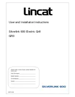Preview for 1 page of Lincat Silverlink 600 GR3 User And Installation Instructions