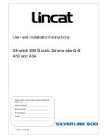 Lincat Silverlink 600 User And Installation Instructions Manual preview