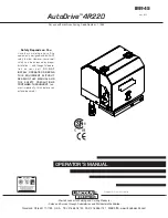 Preview for 1 page of Lincoln Electric AUTODRIVE 4R220 Operator'S Manual