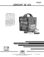 Lincoln Electric CENTURY AC 120 Operator'S Manual preview