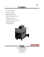 Lincoln Electric CV405-I Operator'S Manual preview