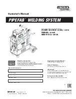 Preview for 1 page of Lincoln Electric PIPEFAB CE Operator'S Manual